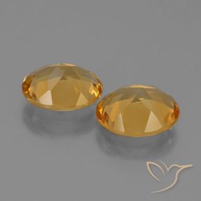 Pedras preciosas de Citrino Laranja claro-dourado natural de 4.02 ct, oval, VVS-VS