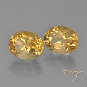 Pedras preciosas de Citrino Laranja-Ouro natural de 5.61 ct, oval, VVS-VS