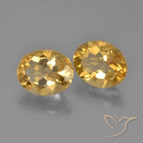 Pedras preciosas de Citrino Laranja claro-dourado natural de 4.55 ct, oval, VVS-VS