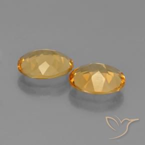 Pedras preciosas de Citrino Laranja claro-dourado natural de 3.87 ct, oval, VS