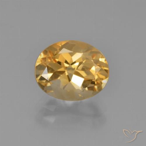 Citrino dourado natural 2,54ct, corte oval, VVS