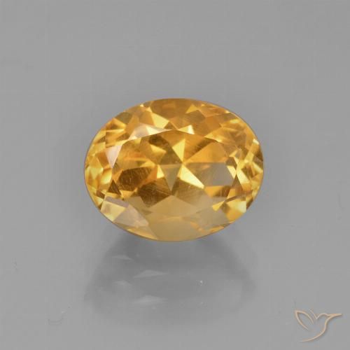 2.85ct Natural Laranja-Ouro Citrino, oval, VVS-VS