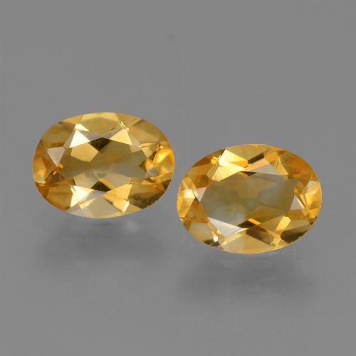 Pedras preciosas de citrino dourado natural de 1,94 ct, corte oval, VVS