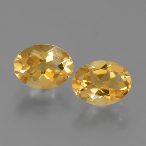 Pedras preciosas de Citrino Medium Dark-Golden natural de 2.19 ct, Corte Oval, VS
