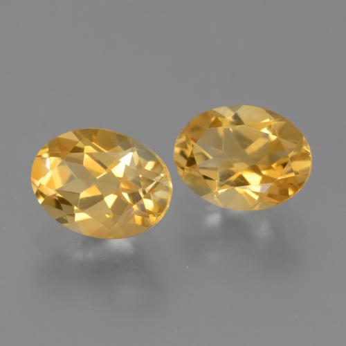 Pedras preciosas de Citrino Medium Dark-Golden natural de 2.19 ct, Corte Oval, VS