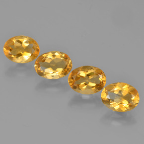 Pedras preciosas de Citrino Laranja Dourado Profundo natural de 3.82 ct, Corte Oval, VS