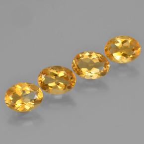 Pedras preciosas de Citrino Laranja Dourado Profundo natural de 3.82 ct, Corte Oval, VS
