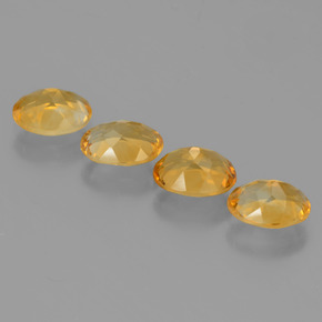 Pedras preciosas de Citrino Laranja Dourado Profundo natural de 3.82 ct, Corte Oval, VS
