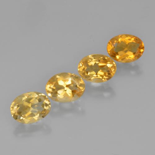 Pedras preciosas de citrino dourado natural de 4,14 ct, corte oval, VS