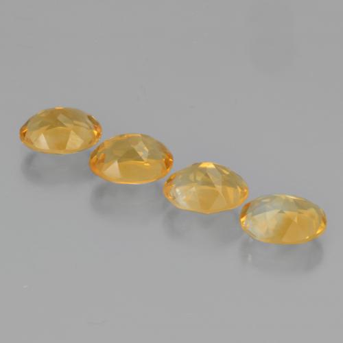 Pedras preciosas de citrino dourado natural de 4,14 ct, corte oval, VS