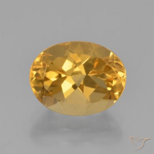 Citrino dourado natural 2,60ct, corte oval, VVS