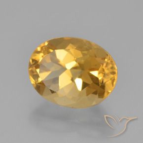 Citrino dourado natural 2,60ct, corte oval, VVS