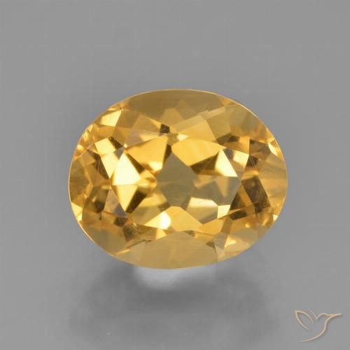 2.45ct Natural Laranja Dourado Profundo Citrino, oval, VS