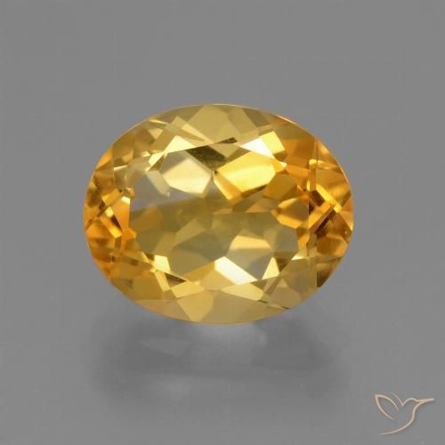 3.23ct Natural Laranja Dourada Citrino, oval, VVS-VS