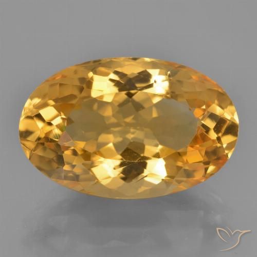 Citrino dourado natural 9,75ct, corte oval, VVS