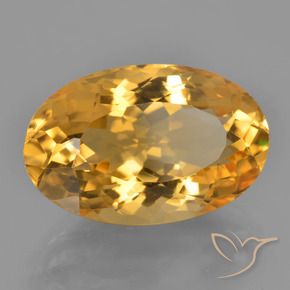 Citrino dourado natural 9,75ct, corte oval, VVS