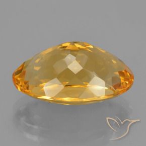 Citrino dourado natural 9,75ct, corte oval, VVS