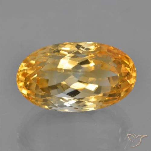 9.18ct Natural Laranja Profundo-Ouro Citrino, oval, VVS