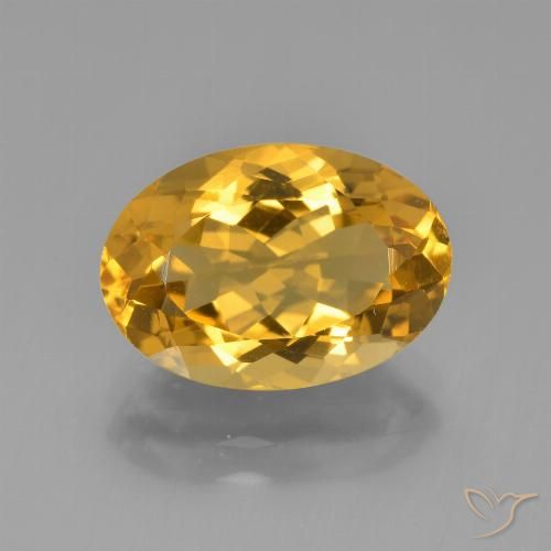 4.58ct Natural Laranja Dourada Citrino, oval, VVS