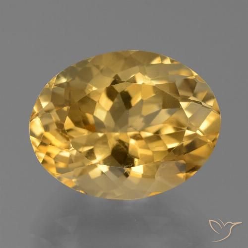 Citrino amarelo de 8,35 ct, corte oval de 15 x 11,6 mm do Brasil, Photo A