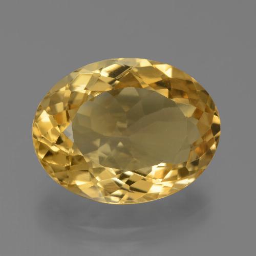 Citrino Dourado Médio-claro Natural 8.95ct, Corte Oval, VVS