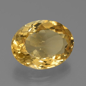 Citrino Dourado Médio-claro Natural 8.95ct, Corte Oval, VVS