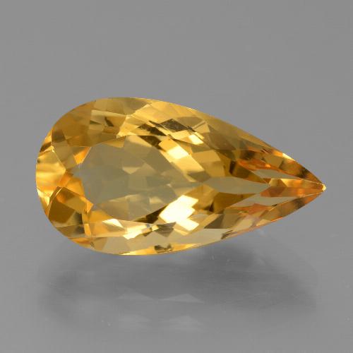Citrino dourado natural 7,46ct, formato de pêra, VVS