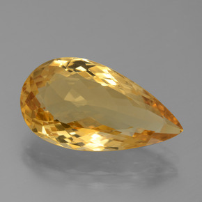 Citrino dourado natural 8,90ct, formato de pêra, VVS