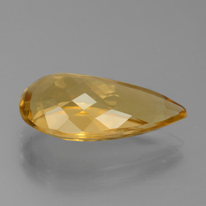 Citrino dourado natural 8,90ct, formato de pêra, VVS