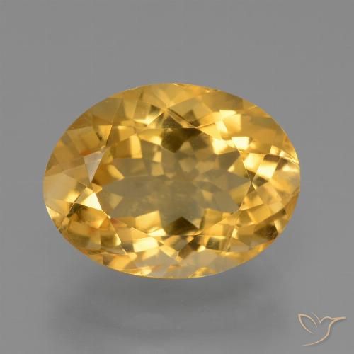 6.57ct Natural Laranja Dourado Profundo Citrino, oval, VVS-VS