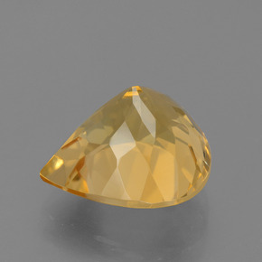 Citrino dourado natural 6,47ct, formato de pêra, VVS