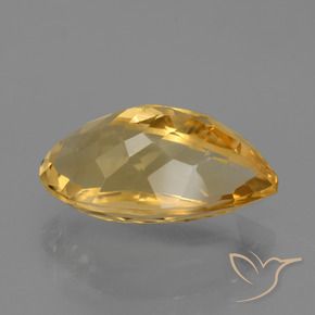 Citrino Dourado Médio-escuro Natural 6.96ct, Formato de pêra, VVS