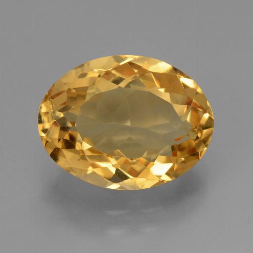 Citrino dourado natural 5,81ct, corte oval, VVS