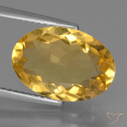 5.95ct Natural Dourado Médio-escuro Citrino, oval, VVS
