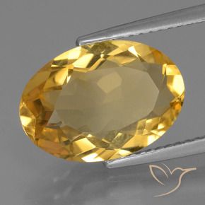 Citrino Dourado Médio-escuro Natural 5.95ct, oval, VVS