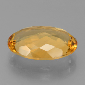 Citrino Laranja Dourado Profundo Natural 5.36ct, Corte Oval, VVS-VS