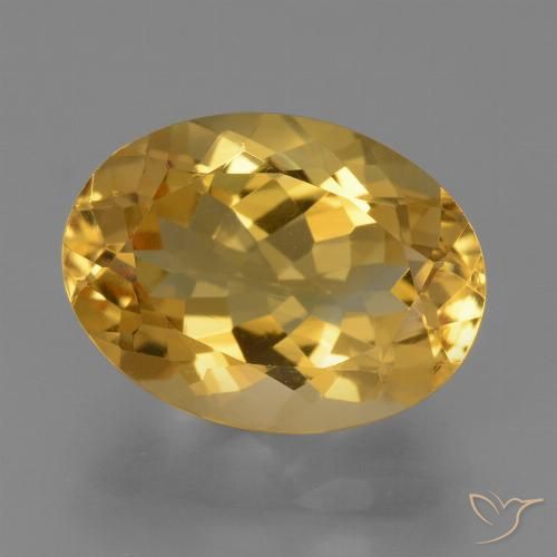 5.12ct Natural Dourado Médio-escuro Citrino, oval, VVS