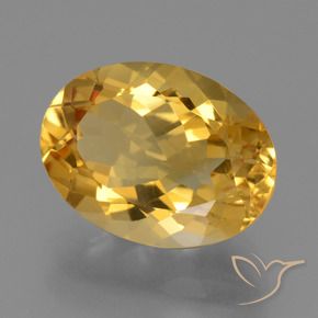 Citrino Dourado Médio-escuro Natural 5.12ct, oval, VVS