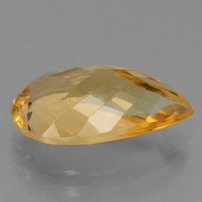 Citrino Laranja Dourado Profundo Natural 5.58ct, Formato de pêra, VVS