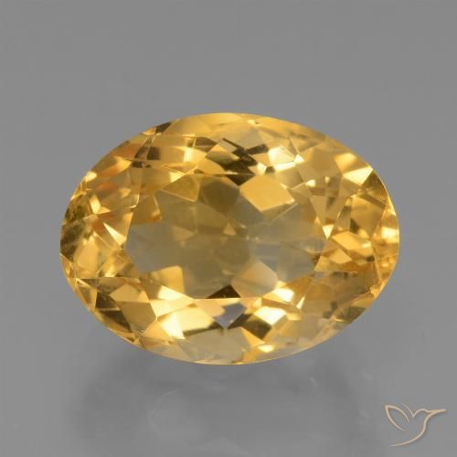 4.10ct Natural Laranja Dourado Profundo Citrino, oval, VVS