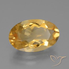 Citrino Dourado Médio-escuro Natural 3.91ct, oval, VS