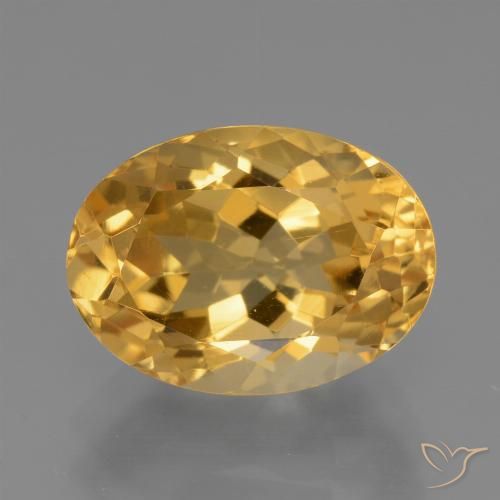 3.87ct Natural Dourado Médio-escuro Citrino, oval, VVS