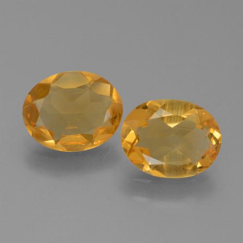 Pedras preciosas de citrino dourado natural de 4,75 ct, corte oval, VS