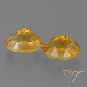 Pedras preciosas de Citrino Laranja-Ouro natural de 4.96 ct, oval, VVS-VS