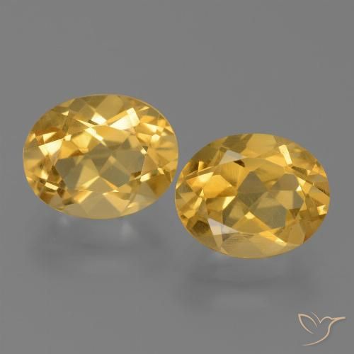 Pedras preciosas de citrino dourado natural de 5,25 ct, corte oval, VVS