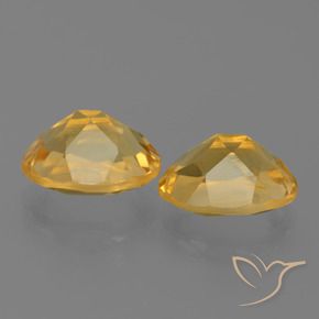 Pedras preciosas de citrino dourado natural de 5,25 ct, corte oval, VVS