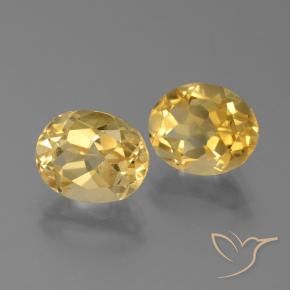 Pedras preciosas de Citrino ouro médio natural de 5.09 ct, oval, VVS