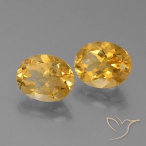 Pedras preciosas de Citrino Dourado Escuro natural de 4.73 ct, oval, VVS-VS