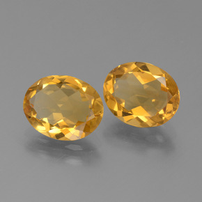 Pedras preciosas de Citrino Laranja Profundo-Ouro natural de 3.93 ct, Corte Oval, VVS-VS