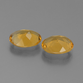 Pedras preciosas de Citrino Laranja Profundo-Ouro natural de 3.93 ct, Corte Oval, VVS-VS